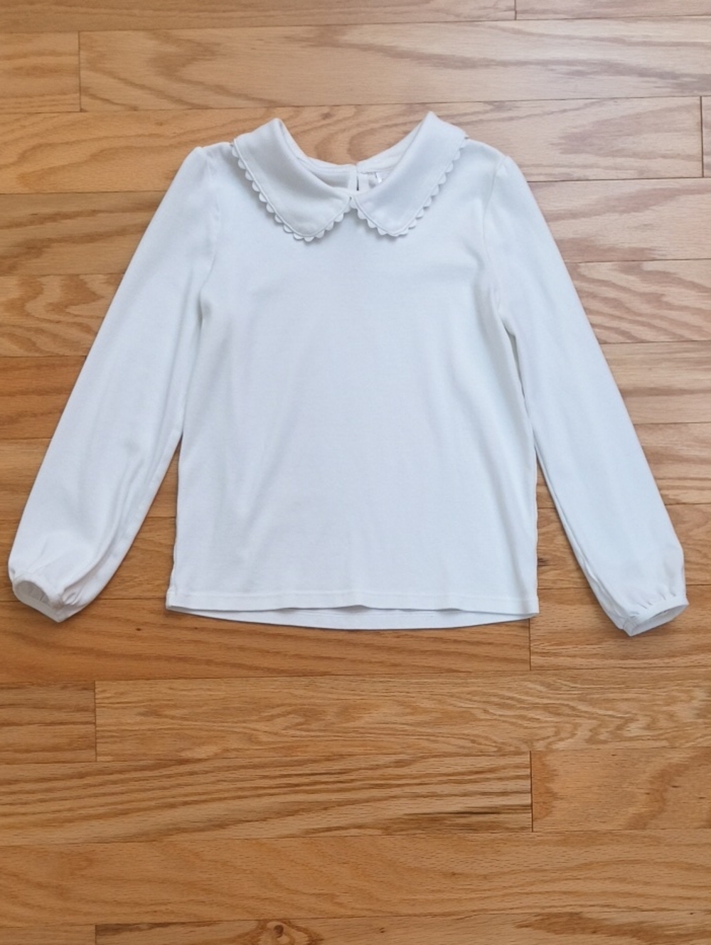 Gymboree White Long-Sleeve Peter Pan Collar Blouse Size 10 NWOT